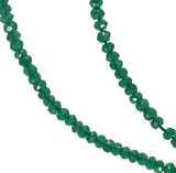 Green Onyx Micro Faceted Rondelle Genuine Natural Beads Strand 3mm