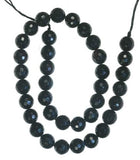 uGems Black Onyx 10mm Round Faceted Beads Strand 14.5"