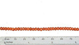 uGems Carnelian Micro Faceted Rondelle Genuine Natural Beads Strand ~3.5mm 13"