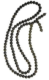 uGems Cat's Eye Black Tourmaline Mala Necklace 32 Inch 108 8mm Plus 10 Marker Beads