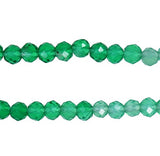 Shaded Green Onyx 2.25mm Faceted Rondelle Beads Strand