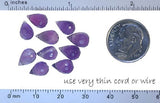 Amethyst Drop Briolette Facet Beads About 9mm (Qty=10)