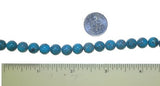 uGems Turquoise Round Beads Strand 8mm 16" Blue Green Genuine Jewelry Grade