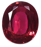 Lab Ruby Large Oval Facet Deep Red 22mm