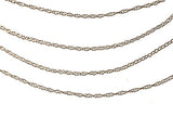 uGems 14K Yellow Gold Rope Chain 9R 18 Inch