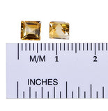 Citrine 5mm Square Faceted Unset Natural Genuine Gems Tiny (2)