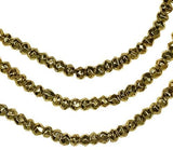 Pyrite Gold Coated Facet Rondelle Beads 3mm 13 Inch Strand