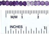 uGems Shaded Amethyst Micro Faceted Rondelle Genuine Natural Beads Strand 3mm 14 Inch