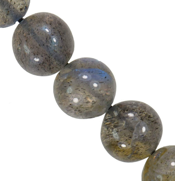 uGems Labradorite Smooth Round Beads Strand 8mm