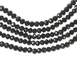 Black Spinel Strand Facet 2.3mm Rondelle
