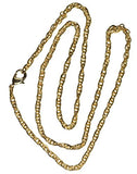 uGems Gold-Tone Steel Chain Necklace 3mm Rope 20"