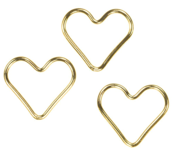 3 14k Gold Filled Heart Closed Jump Rings 15mm