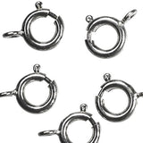 uGems Antique Silver Tone Spring Ring Clasps 7mm (Qty=24)