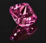 uGems Created Pink Sapphire Unset Faceted Cushion Shape 14 x 14mm