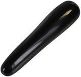 Black Obsidian Smooth Long Volcanic Glass Massage Wand