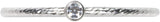 Sterling Silver Sparkle Stacking Ring Bezel Set 2mm White CZ Size 5