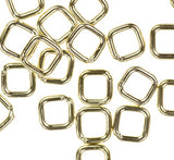 uGems Square Jump Rings Sterling Silver and 14K Gold Fill Assorted Sizes Open or Closed
