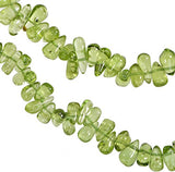 Peridot Smooth Drop Beads Tiny 5mm 14 Inch