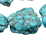 Castle Dome Turquoise Seafoam Spiderweb Rare Arizona Nugget Strand ~18mm