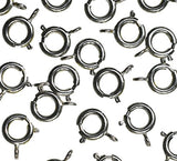 uGems Antique Silver Tone Spring Ring Clasps 6mm (Qty=24)