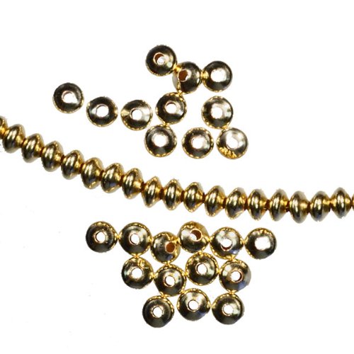 Spacer 14kt Gold Filled Beads USA Made 14/20 Saucer 3.5mm (Qty-24)