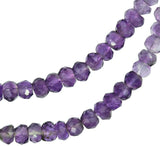 uGems Shaded Amethyst Micro Faceted Rondelle Genuine Natural Beads Strand 3mm 14 Inch