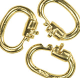 3 Link Locks Sterling Silver 14K GP 1-Micron Gold Plated Very Tiny 4.75mm x 6mm