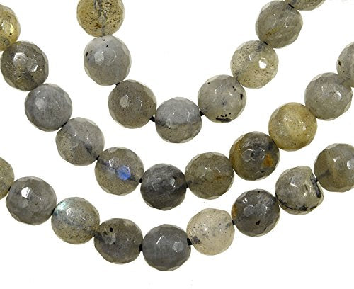 Labradorite Faceted Round Beads Strand Natural ~5.5-6mm