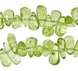 Peridot Smooth Drop Beads Tiny 5mm 14 Inch