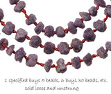 uGems Ruby Nugget Rough Beads Genuine Natural ~10mm (Qty=5)