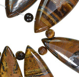 Tiger Iron Polygon Arrow Set 9 Beads 24mm-38mm