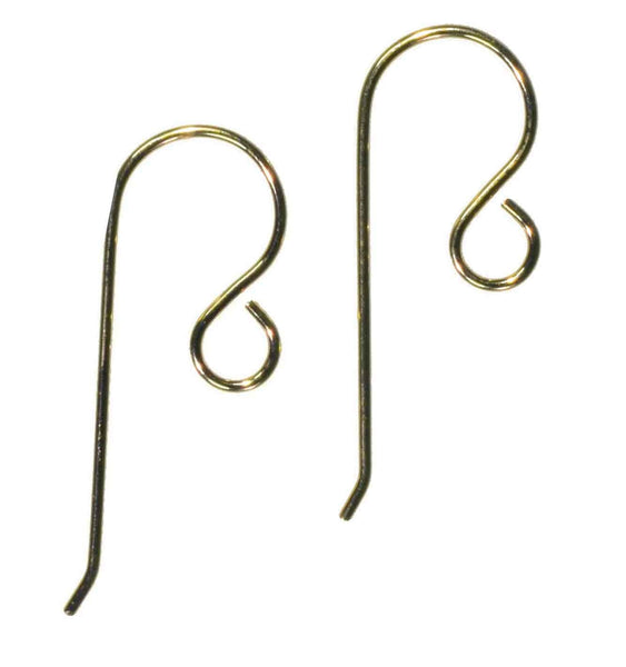 Earwire Gold Filled Fishhook Loop Earring Parts Small x-Pair