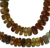 uGems Brown Tourmaline Micro Faceted Rondelle Genuine Rare Natural Beads Strand Thin 14"