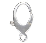 uGems Cast Oval Clasp Sterling Silver Integrated Ring 17mm