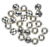 3mm Mirror Diamond Cut Shiney Beads Sterling Silver (Qty=24)