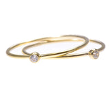 uGems Stacking Rings White CZ Assorted Ring Sizes and Metals