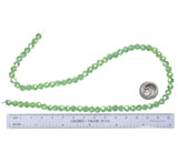 Green Peridot Ab Crystal Round Beads Strand 6mm 16"