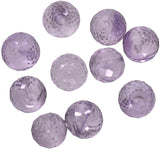 uGems Pink Amethyst Micro Facet Round Beads Natural Genuine 10mm (Qty=10)