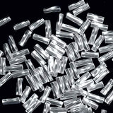 Argentium Sterling Silver Twist Tube Beads 1mm X 4mm .037" Hole (100)