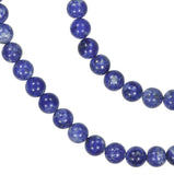 Lapis Lazuli 6mm Round Calcite Cloud Natural Beads Strand 16"