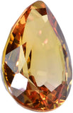 uGems Created Sapphire Orangish Yellow Facet Pear Shape 20mm