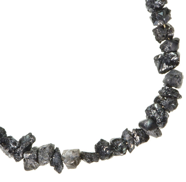 Grey Diamond Beads Genuine Rough on 14K Wire 2mm Tiny 2 Inches