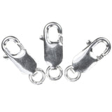 uGems 3 Sterling Silver 7x16.1mm Lobster Clasps