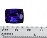 Purple-blue Lab Sapphire Cushion Gemstone 14mm