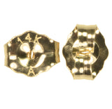 14K Gold Earring Backs Clutch 5mm (.030 Post) 1 Pair