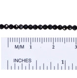 Black Spinel Strand Facet 2.3mm Rondelle