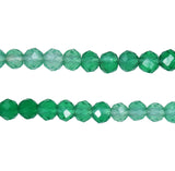 Shaded Green Onyx 2.25mm Faceted Rondelle Beads Strand