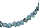 Blue Diamond Beads Genuine Rough on 14K Wire 2mm Tiny 2 1/2 Inches
