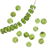 uGems Peridot Genuine Gemstone Faceted Rondelle Beads ~4mm (Qty=24)