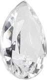 uGems White Created Sapphire Loose Unset Gem Pear 15mm